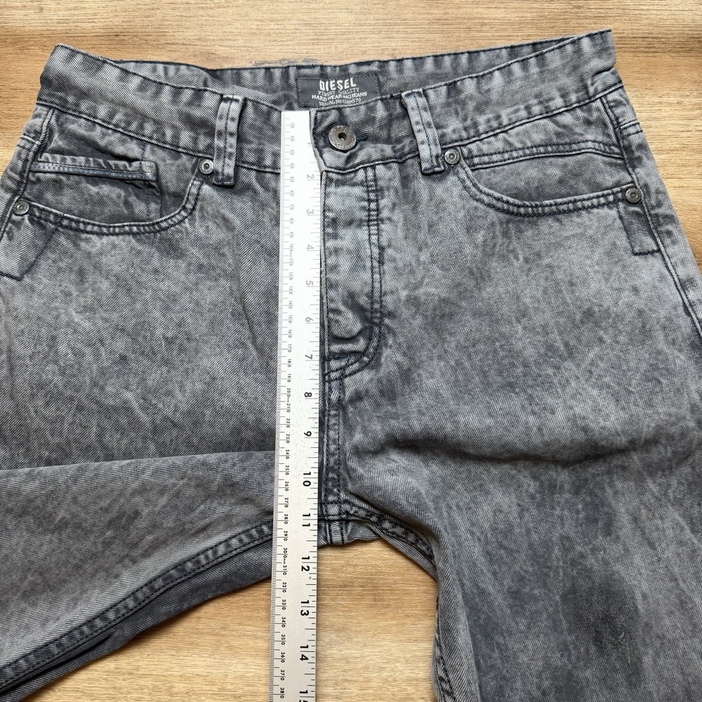 Diesel Jeans Men 32x32 Gray Straight Leg Acid Wash Denim Grunge Punk Vintage Y2K - Picture 7 of 10